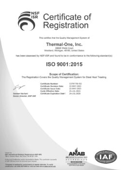 ISO Certified Heat Treat